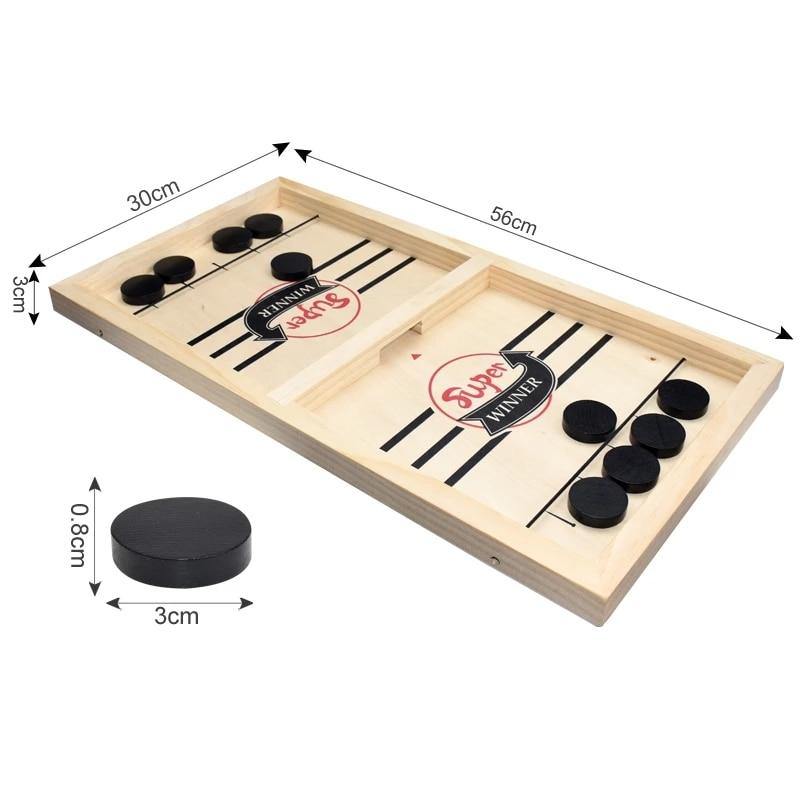 Table Hockey Paced Sling Puck Board Game - Glowsart
